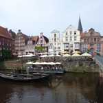 Bild: Lüneburg, Kähne im Hafenbecken